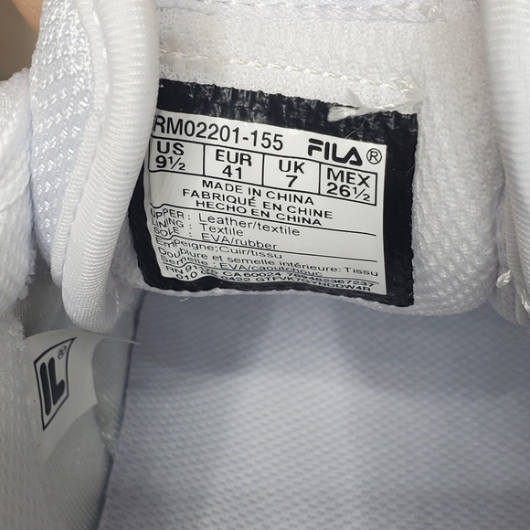 Fila Renno Pierced Sneakers - White - Women's Size 9.5 - NEW - Picture 5 of 11